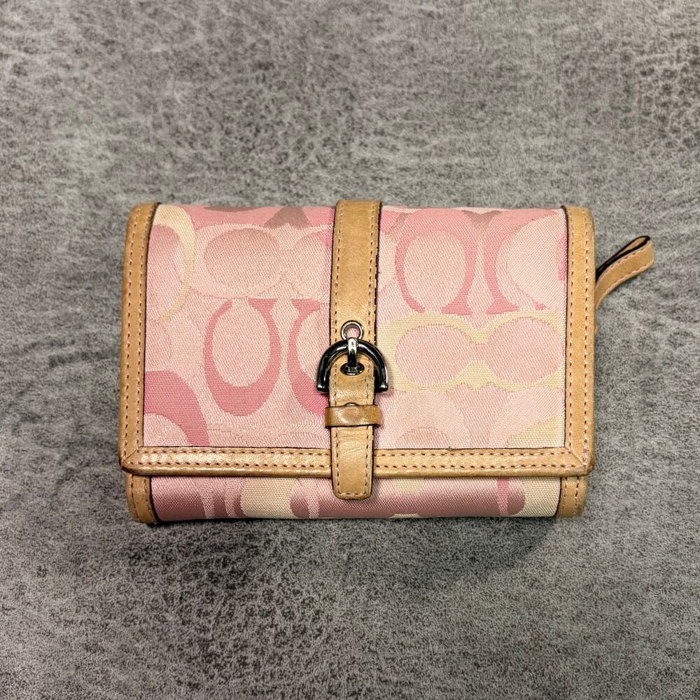 Coach Pink Signature Optic C Wallet